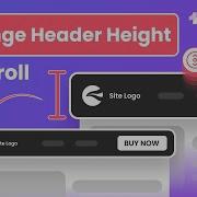 How To Create Shrinking Header Effect In Elementor Change Height On Scroll