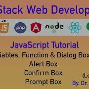 Full Stack Web Development Lecture23 JavaScrip Tutorial Variables Function And Dialog Boxes