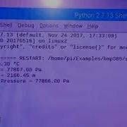 Testing The Barometric Pressure Sensor BMP085 And Using A Raspberry Pi Zero W