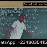 Characteristic Function Of Poisson Distribution How To Find Its Expectation Mean And Variance