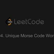 804 Unique Morse Code Words LeetCode
