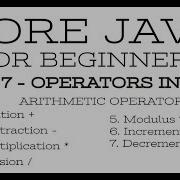 Part 7 Core Java Arithmetic Operators
