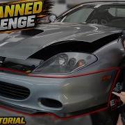 Установка защитной пленки на передний бампер Ferrari 575M Maranello оклейка методом Bulk