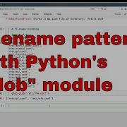 Python Standard Library Directory Listings With The Glob Module