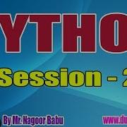 PYTHON Online Training Tutorials Session 26 By Mr Nagoor Babu On 14 08 2019 10AM
