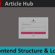 5 Article Hub Frontend Structure Login Page Angular Node Js MySQL Database