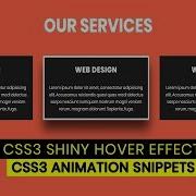 CSS3 Shiny Hover Effect Tutorial For Beginners CSS3 Animation Snippets