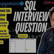 Capgemini SQL Interview Question Find Consecutive Sequences In SQL Server