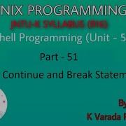 UNIX Programming Part 51 Shell Programming The Continue And Break Statement