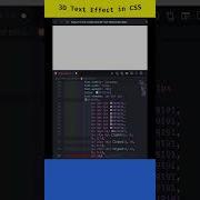 3D Text Effect Using Text Shadow In CSS HTML CSS