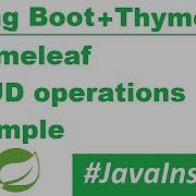 Spring Boot Thymeleaf Datatable CRUD Operations Example Java Inspires