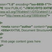 Structure Of XHTML