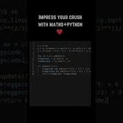 Impress Your Crush With Maths Python Shorts Coding Python