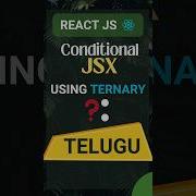 JSX Conditional Render In React JS Learn React JS React JS Tutorial In Telugu React JS JSX