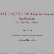 SAS 6A Proc SQL Basics