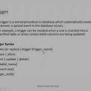 Trigger Solved Example In SQL Part 1 DBMS