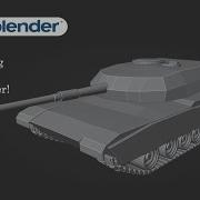 Blender Modeling Low Poly Tank Timelapse