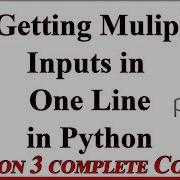 Python Tutorial In Urdu Hindi Getting Multiple Inputs From Users In One Line In Python