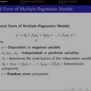 12 1 Multiple Regression Model