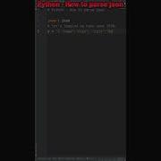 Python Как парсить Json Shorts