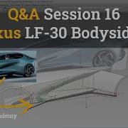 Autodesk Alias Tutorials I Q A 16 Lexus LF 30 Bodyside 2