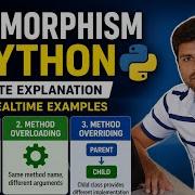 Polymorphism In Python Programming Operator Overloading Method Overloading Method Overriding