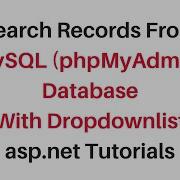 Search Dropdownlist In Gridview Asp Net C Mysql Phpmyadmin