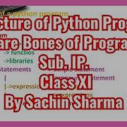 Structure Of Python Program Bare Bones Of Program Sub IP Class XI