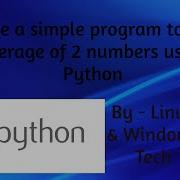 Make A Simple Program To Calculate The Average Of Two Numbers Using Python