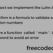 Implementing The Luhn Algorithm Python Beta Certification Step 1