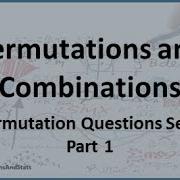 Permutations And Combinations Permutation Example Set 1 Part 1