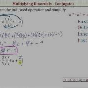 Ex Multiplying Binomial Conjugates With Fractions