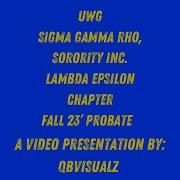 SIGMA GAMMA RHO SORORITY INC LAMBDA EPSILON CHAPTER FALL 23 PROBATE UNIVERSITY OF UWG