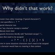 04 Regular Expressions Escaping Special Characters