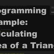 Java 1 Online 2 07 Data And Expressions Calculating Area Of A Triangle