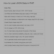 How To Load Data From Json File In Php