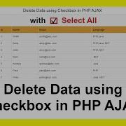 Delete Data Using Checkbox With Select All Option In PHP AJAX With Source Code