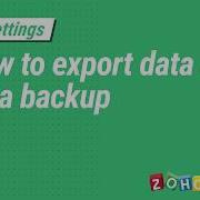 How To Export Data And Data Backup Zoho Books