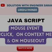 Mouse Event Onclick Oncontextmenu Onmouseout JavaScript Events Tutorial