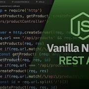 Vanilla Node Js REST API No Framework