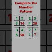 Shorts Complete The Pattern And Solve IQ Number Puzzle