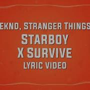 The Weeknd Starboy X Survive Stranger Things Theme Mashup Sped Up Reverb Lyric Video 8D Song