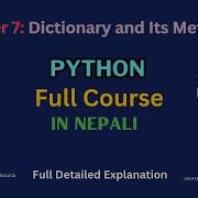 Chapter 7 Dictionary And Its Method Python Course In Nepali Codermatrix Pythoncourseinnepali
