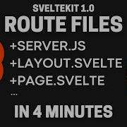 SvelteKit 1 0 Route Files Explained In 4 Minutes SvelteKit 1 0 Routing Tutorial