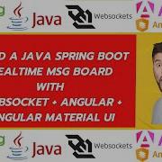 Build Real Time Message Board Spring Boot WebSocket Angular Angular Material UI Part01