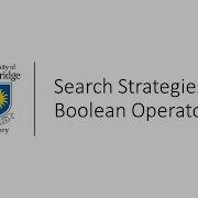 Search Strategies Boolean Operators