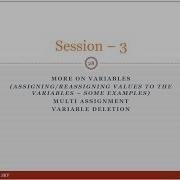 Session 3 Python Naming Conventions Variables With Python Multiple Assignment