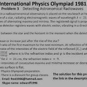 12 Th International Physics Olympiad 1981 IPHO Problem 3 Optict Detecting Astronomical Radiowaves