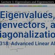 Lecture 1 Quick Review Of Eigenvalues Eigenvectors And Diagonalization