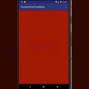 Android Custom Overflow Menu Example